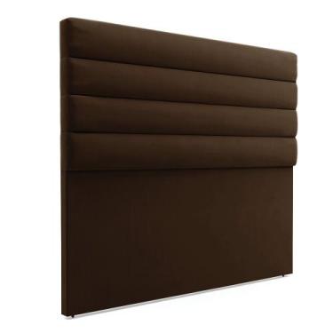 Imagem de Cabeceira California Para Cama Box Casal 140 cm Suede Marrom M11 - D'R