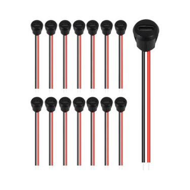 Imagem de Conector USB-C À Prova d'Água 15 Peças, Soquete Fêmea Tipo-C De 2 Pino