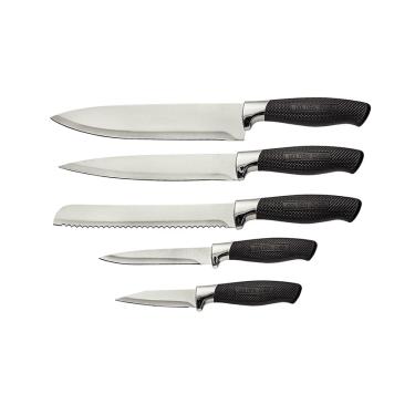 Imagem de Facas E Cepo Gc Black Jogo 6 Peças Hauskraft