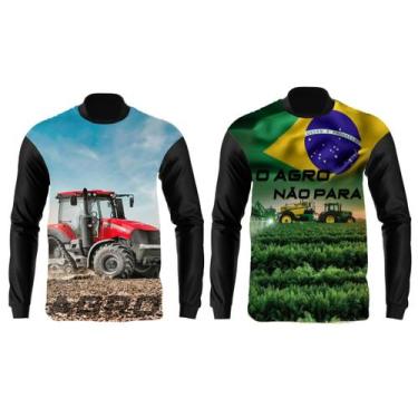 Imagem de Kit 2 Peças Camisa Agro Manga Longa Masculina Proteção Uv 50 - MT Clot