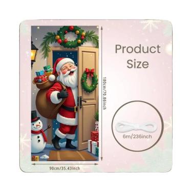 Imagem de Decorações De Natal Para Porta Do Papai Noel, Banner De Fundo Para Int