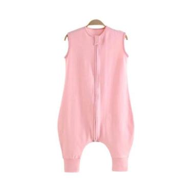 Imagem de Saco De Dormir Infantil De Verão Em Algodão Fino Com Listras E Pernas 