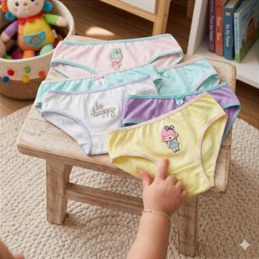 Imagem de KIT 16 Calcinhas Infantil  Algodão de Verdade e Conforto que Dura o Di
