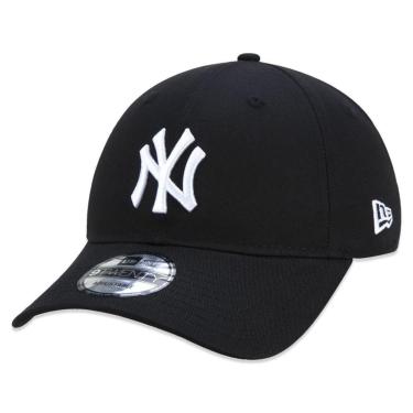 Imagem de BONE 9TWENTY MLB NEW YORK YANKEES ABA CURVA AZUL MARINHO STRAPBACK PRETO NEW ERA-Unissex