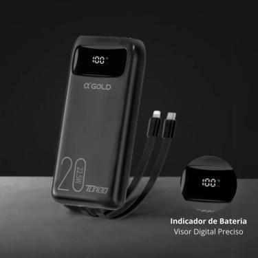 Imagem de Power Bank Turbo A` Gold De 20000mah Bte38 - Preto