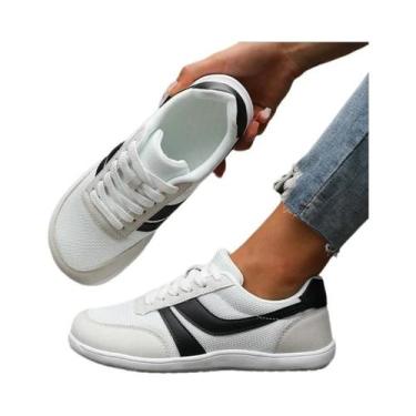 Imagem de Tênis Femininos Confortáveis Com Bico Largo, Respirável, Em Malha, Sol