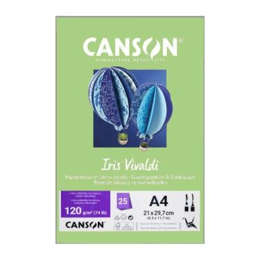 Imagem de Papel Canson A4 Iris Vivaldi 120g 25Fls - Escolha a cor, Verde Maçã