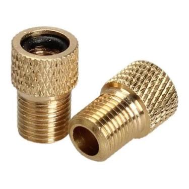 Imagem de 2 Bico Adaptador Válvula Câmara Ar Bike Presta Schrader - Congratulati