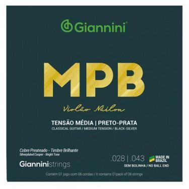 Imagem de Encordoamento Para Violão 6 Cordas MPB Giannini (.028 - .043)