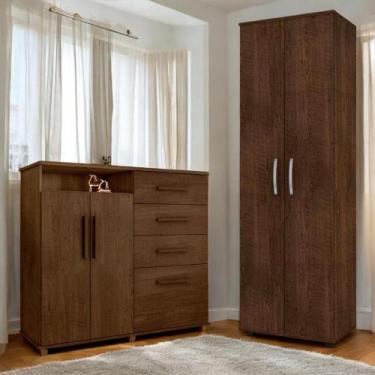 Imagem de Conjunto De Cômoda E Multiuso Malbec Para Quarto - Mobiliar Home Shop
