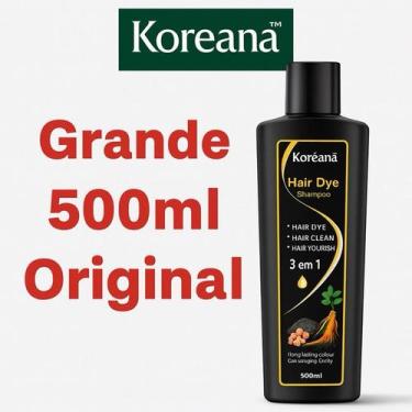 Imagem de Shampoo Tonalizante Preto Grande 500ml  Tintura Preta Sem Amônia e Bri