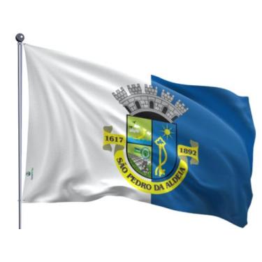 Imagem de Bandeira do Município de São Pedro da Aldeia Uma Face Estampada Tamanh