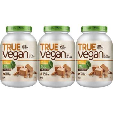 Imagem de Kit 3X True Vegan Proteína Vegetal - 837g Doce de Leite - True Source