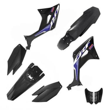 Imagem de Kit Plástico Carenagem C/ Adesivos Biker Evo Crf 250f, Preto / Preto