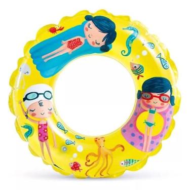 Imagem de Boia Circular Inflável Piscina Infantil 61 Cm Intex - 59242, Amarelo
