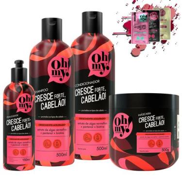 Imagem de Kit Oh My! Cresce Forte, Cabelão! 500ml 4 Itens - Oh My Cosmetics
