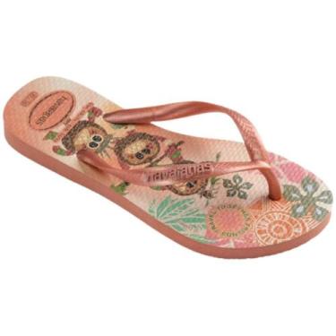 Imagem de Sandália Menina Havaianas Kids Slim Princesa, Rosa clay, 27/28