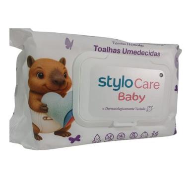 Imagem de Toalha Umedecidas Infantil Stylo Care Baby Com 100unidades