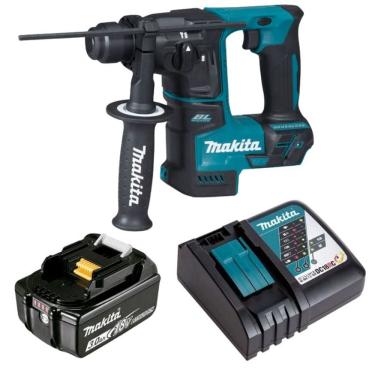 Imagem de Martelete Rotativo Rompedor 1,2J 3/8" 18V Brushless Makita DHR171Z + Bateria 3Ah + Carregador