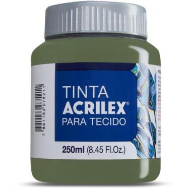 Imagem de Tinta para Tecido Fosca Verde Oliva 250ML - Pacote com 3 Unidades - Ac