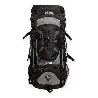 Imagem de Mochila Trilha Camping 75 Litros Impermeável Reforçada - oem, Preto