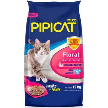 Imagem de Areia Sanitária Kelco Pipicat Floral 12Kg