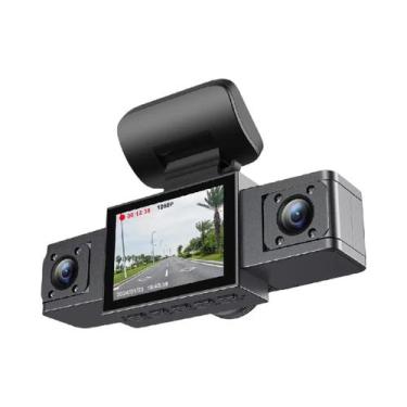 Imagem de Câmera Veicular De 3 Canais Com 3 Lentes, DVR De Visão Traseira, Monit