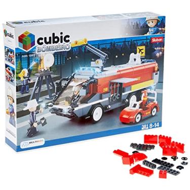 Imagem de Brinquedo Cubic Bombeiros Resgate No Aeroporto 381 Pe�as - Br1494