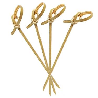 Imagem de Espeto Palito Bambu Nó 9 Cm Petisco Festa Porção Buffet 100 un
