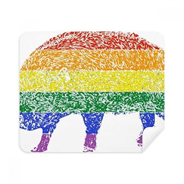 Imagem de Pano de limpeza Rainbow Gay Pig LGBT 2 peças de tecido de camurça