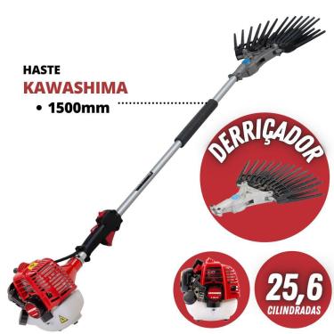 Imagem de Derriçadeira Para Colheitas Café KWD2610D Robusta e Econômica com Motor Kawashima Plus á Gasolina 25,6 Cilindradas, Haste Curta 1100mm e Garra Dupla