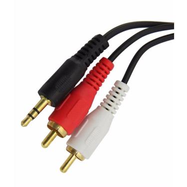 Imagem de Cabo P2 Macho Estéreo x 2 RCA Macho 1,5 Metros