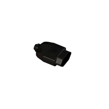 Imagem de Plug Femea 2P+T 20A 250V Preto Axial Com Prensa Cabo Weg