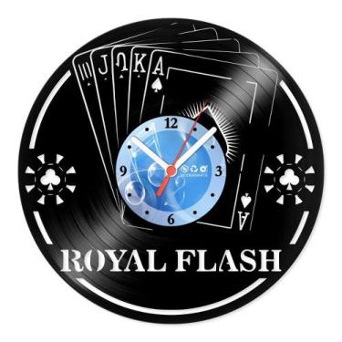Imagem de Relógio De Parede Disco Vinil Jogos E Games - Royal Flash - Vjg-082 -