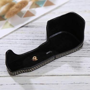 Imagem de HONGYAN capa da câmera 1/4 de polegada de polegada PU câmera de couro base média para Sony ILCE-6000 / A6000 acessórios para câmera