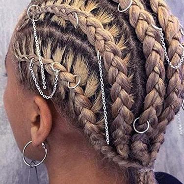 Imagem de Corrente De Trança De Cabelo Estilo Punk Hip Hop, Correntes De Cabelo Dreadlocks Diy Acessórios De Decoração De Cabelo Para Mulheres E Meninas Festa Hip Hop Festa De Halloween Boate