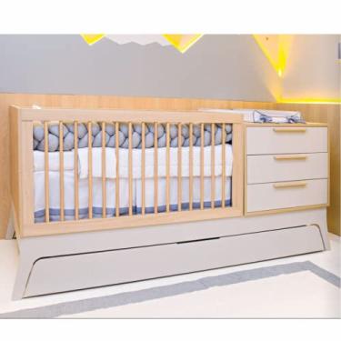 Imagem de Berço 5 Em 1 Grow Up Carvalho com Areia - Quater