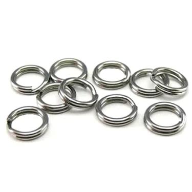 Imagem de 20 Argolas 4 em aço inox para isca artificial 7,50 mm x 1,20 mm