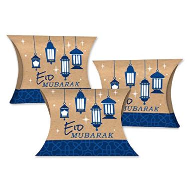 Imagem de Big Dot of Happiness Ramadan – Caixas de presente para lembrancinhas – Caixas de travesseiro pequenas para festa Eid Mubarak – Conjunto com 20