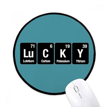 Imagem de DIYthinker Lucky Chemical Element Science Mouse Pad Desktop Office Tapete redondo para computador
