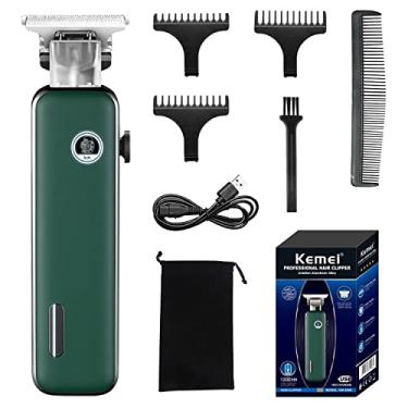 Imagem de KEMEI Aparador de cabelo masculino sem fio, barbeador elétrico profissional máquina de barbear máquina de barbear corte de cabelo cortador de cabelo, KM-5098