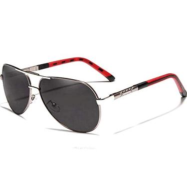 Imagem de Óculos de Sol Masculino Aviador Estilo Piloto Kingseven Polarizados N7252 (C1)