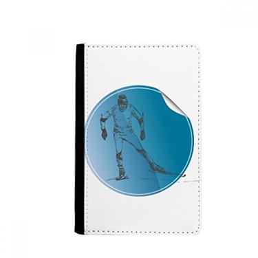 Imagem de Bolsa para cartões com ilustração de esquis e botas para esportes de inverno, porta-passaporte, Notecase Burse