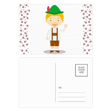 Imagem de Cartão postal da Bênção Cartão postal de Natal com desenho da Alemanha em marrom verde