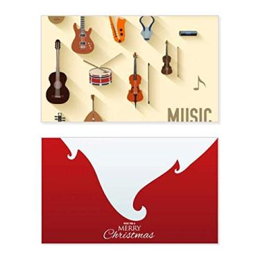Imagem de Instrumentos musicais com estampa de combinação, férias, comemorações, cartão de felicitações, mensagem de Natal