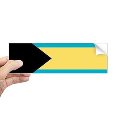 Imagem de DIYthinker Adesivo retangular de para-choque com a bandeira nacional da América do Norte das Bahamas para janela