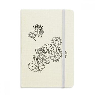 Imagem de Caderno de flores de lótus folha de lótus caderno oficial de tecido capa dura clássico diário