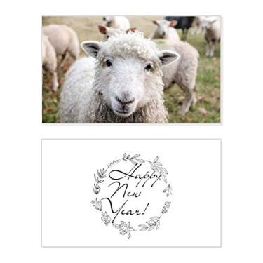 Imagem de Organismo terrestre imagem de animal de ovelha festival de ano novo cartão felicitações mensagem presente
