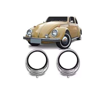 Imagem de Par Aro Cromado Farol Fusca 1963 1964 1965 1966 67 Tremendão