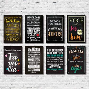 Imagem de Kit Placas Decorativas Frases Motivacionais Mdf- 8 Placas